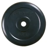 Sport-Thieme Hantelscheibe gummiert, 10 kg Schwarz