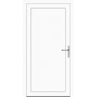 Aluminium Nebeneingangstür "DIANA-G" 69 mm Weiß RAL 9016 beidseitig innen öffnend DIN rechts