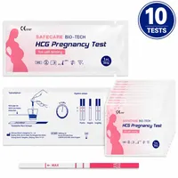 Safecare Bio-Tech Schwangerschaftstest Früh Schwangerschaftests SST - 99% Ergebnisse in 3-5 Minuten, Teststreifen, 10-tlg., Schnelles Ergebnis, einfache Handhabung, hohe Genauigkeit