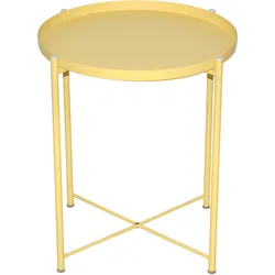 Beistelltisch, gelb (gelb, gelb, gelb), B:47cm H:52cm T:47cm, HOFMANN LIVING AND MORE, Tische, abnehmbare Tischplatte