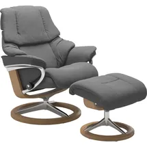 Stressless "Reno", mit Signature Base, Größe S, M & L, Gestell Eiche grau 83 cm x 110 cm x 76 cm