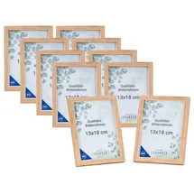 Levandeo® Bilderrahmen Eiche modern 13x18 cm 10er Set