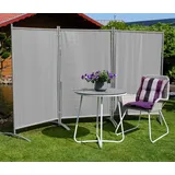 LECO Stellwand 3-teilig mit Stahlrohrgestell grau