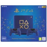 Sony PS4 Slim 500 GB + 2 x DualShock 4 Wireless Controller - Days of Play Limited Edition