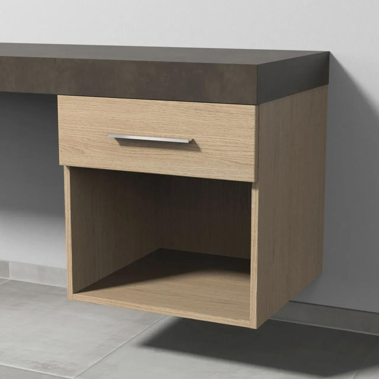 Sanipa Anbau-/Solitärschrank 2morrow (G1353) 510x500x520 Eiche-Nordic, G135348 G135348