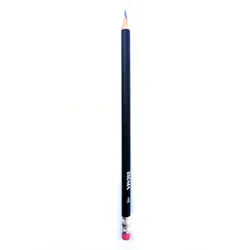 SIGMA Bleistift mit Radiergummi, HB Mine, Kunststoff, schwarz, 4 Stück