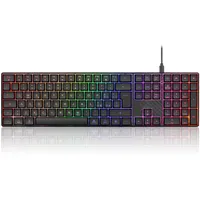 Perixx PERIBOARD-329 II Tastatur mit Kabel mit Hintergrundbeleuchtung mit