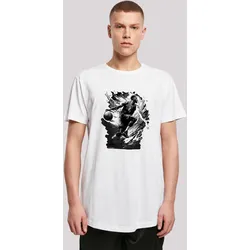 T-Shirt F4NT4STIC "Basketball Splash Sport LONG", Herren, Gr. 3XL, weiß, Obermaterial: 100% Baumwolle, casual, regular fit, Rundhals, Kurzarm ohne Bündchen, Shirts, Print