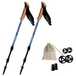 Guidetti Region Mont-Blanc Bâtons de marche - Bleu - TU