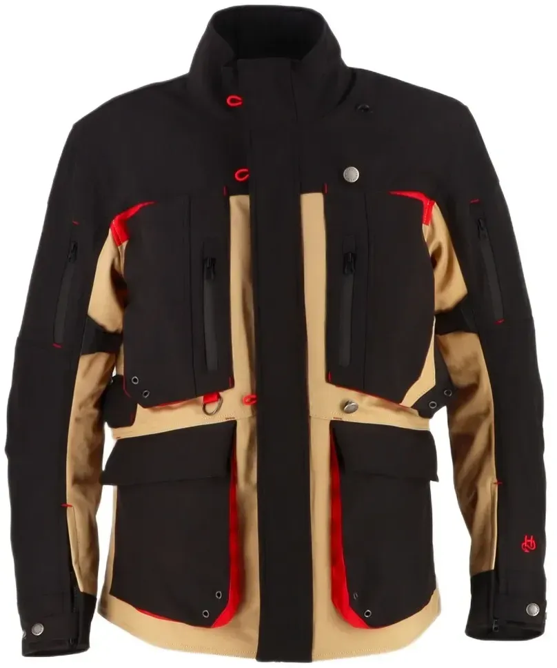 Helstons Odo Weste - Beige / Black / Red - XL