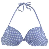 Buffalo Push-Up-Bikini-Top Karo Blau 38 Cup C