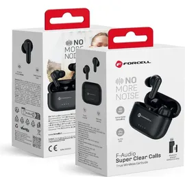 Wisam® FORCELL F-AUDIO Super Clear Calls bluetooth wireless Kopfhörer TWS ANC + DONGLE schwarz - Schwarz