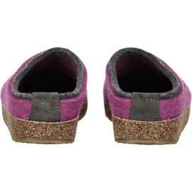 HAFLINGER Grizzly Kris Filzpantoffel Hausschuh Filzclog Maulbeere, Gr.38 - 38 EU