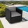 Tectake Rattansessel Gartensessel 70 x 69 x 65 cm schwarz