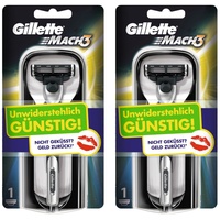Gillette Mach3 Test-Wochen Rasierer, 2er Pack (2 x 1 Stück)