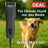 💎Hunde Schermaschine Wahl Max50+, 2 Speed, 2 Aufsätze. Stärker als Moser Max 50