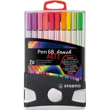 Stabilo Pen 68 brush ARTY Filzstifte farbsortiert, 20 St.