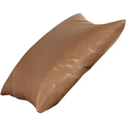 Dekokissen CALIA ITALIA "Romeo", braun (cognac, unifarben), B:40cm L:60cm, Leder, Dekokissen_Sitzkissen_Kissenhüllen, in gewachstes Anilin-Leder