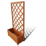 vidaXL Pflanzkübel mit Rankhilfe 70 x 30 cm Braun