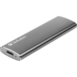 Verbatim Vx500 USB 3.1 Gen 2 240 GB externe SSD (240 GB) 500 MB/S Lesegeschwindigkeit, 430 MB/S Schreibgeschwindigkeit silberfarben