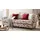 furn.design Sofa 3,5-Sitzer creme mit Blumen Design Landhaus Couch Loungesofa 228 cm Elita