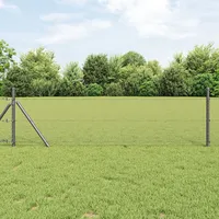 vidaXL Sechseckzaun Grau 0,4x10 m Stahl