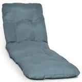 Beautissu Auflage Sonnenliege Deckchair Flair RL, 190x60x8 cm, Taubenblau - Blau
