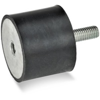 Ganter norm Ganter Normelemente GN 351-60-40-M10-ES-55 351-60-40-M10-ES-55-Gummipuffer, schwarz, Gewinde: