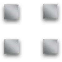 Zeller Magnete silber, Metall 1,0 x 1,0 x 0,99 cm, 4 St.