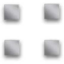 Zeller Magnete silber, Metall 1,0 x 1,0 x 0,99 cm, 4 St.