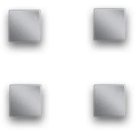 Zeller Magnete silber, Metall 1,0 x 1,0 x 0,99 cm, 4 St.