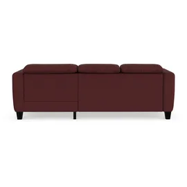 sit&more Ecksofa SIT & MORE "Belluci L-Form", lila (chianti), B:247cm H:85cm T:170cm, Sofas, Ecksofa, inklusive Federkern, wahlweise mit Bettfunktion und Bettkasten