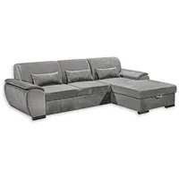 ed exciting design Tampa Ecksofa 280 x 175 cm, mit Schlaffunktion 3 Nierenkissen