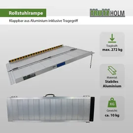 Trutzholm Rollstuhlrampe klappbar Alu grau 122 cm Laderampe bis 272 kg