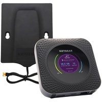 NETGEAR MR1100 Mobiler WLAN Router mit SIM Karte | 4G LTE Router mobil | bis 1 GBit/s Download-Speed | mobiler Hotspot für 20 Geräte | M1 inkl. externe 4G MIMO-Antenne