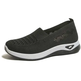 Sommerschuhe Damen Leicht Weite Vermascht OrthopäDische Schuhe Sommer Bequeme BarfußSchuhe Atmungsaktive Sportschuhe Halbschuhe Krankenschwester Outdoor Walkingschuhe Sneaker Shoes Laufschuhe - 38 EU