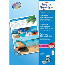 Zweckform Avery Premium Colour Laser Papier A4, 200g/m2, 100 Blatt (2798)
