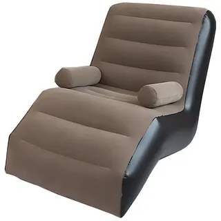 HS.SUPPLY Luftsessel aufblasbarer Sessel, Luft Sofa, (Komplettset), aufblasbarer Sessel, Sitzen & Liegen braun