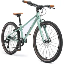 Bikestar Leichtgewicht 9kg Kinder Jugend Fahrrad Aluminium ab 8-9 Jahre | 24 Zoll 8 Gang Shimano Schaltung Ultra Leicht | Grün Grün