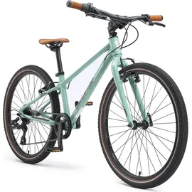 Bikestar Leichtgewicht 9kg Kinder Jugend Fahrrad Aluminium ab 8-9 Jahre | 24 Zoll 8 Gang Shimano Schaltung Ultra Leicht | Grün Grün