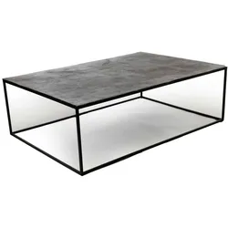 Couchtisch Aluminium schwarz - Rechteck Gusseisen Aluminium Amadeus 145x100 cm