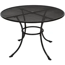DEGAMO RIVO Steckmetall Gartentisch Ø 110 x 72 cm Eisengrau