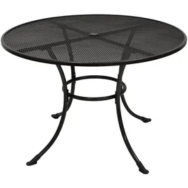DEGAMO RIVO Steckmetall Gartentisch Ø 110 x 72 cm Eisengrau