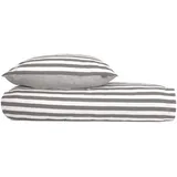 SCHIESSER Marie grau/weiß 135 x 200 cm + 80 x 80 cm