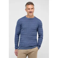 Strickpullover ETERNA, Herren, Gr. 2XL, blau, 100% Wolle (Merino), casual, normal, Pullover