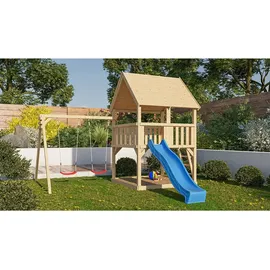 Akubi Spielturm Luis Set B mit Rutsche blau 89369