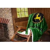 John Deere 50x70 Fleece Backed Licensed Blanket, Green