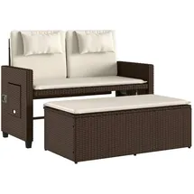 vidaXL Gartenbank 116 x 58 x 34 cm Braun