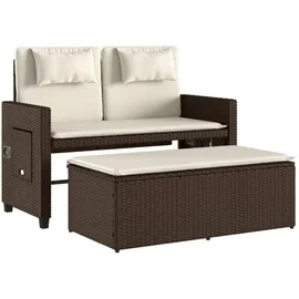 vidaXL Gartenbank 116 x 58 x 34 cm Braun