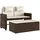 vidaXL Gartenbank 116 x 58 x 34 cm Braun